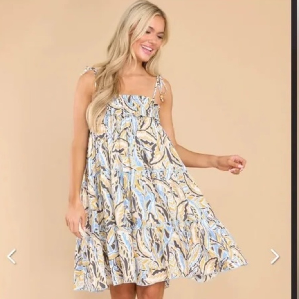 Meet Me in Santorini Golden Shoreline Cami Dress Size XS